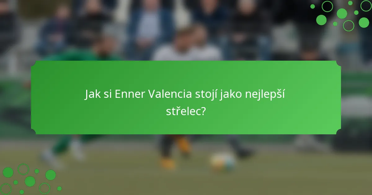 Jak si Enner Valencia stojí jako nejlepší střelec?